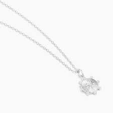 Circle of life Pendant Sterling Silver-Diamond-Necklace