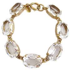 14k Gold Plated Crystal Oval Bracelet-La Vie Parisian