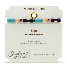 Hope-Morse Code -Skylar Paige -Tila Beaded Bracelet