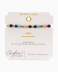 Sister-Skylar Paige - Morse Code Tila Beaded Bracelet -