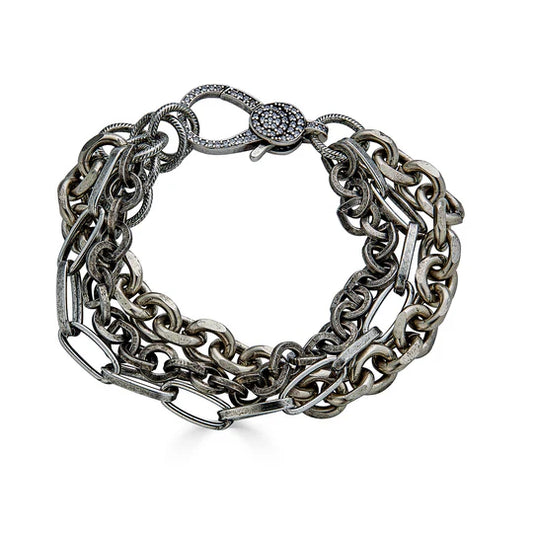 Silver 3 Strand Bracelet-Loni Paul