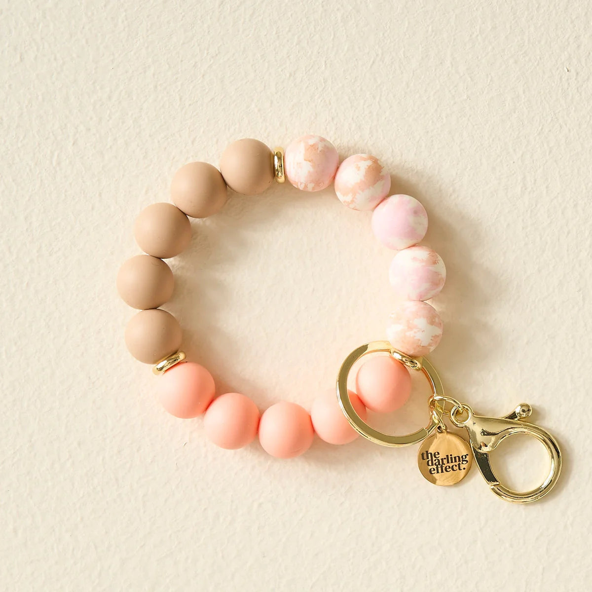 Tickled Pink Hands-Free Keychain Wristlet-The Darling Effect