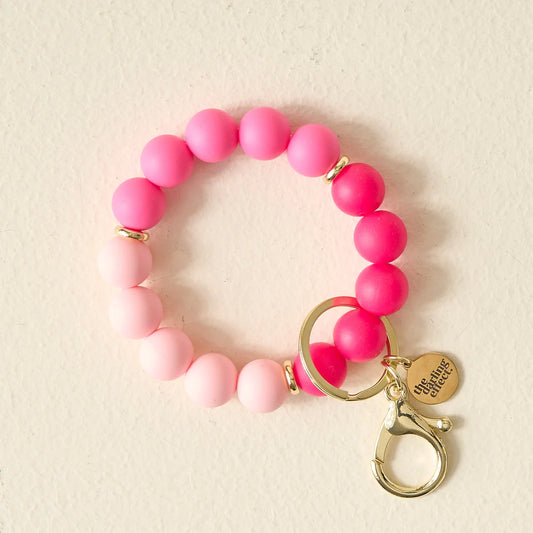 Tickled Pink Hands-Free Keychain Wristlet-The Darling Effect